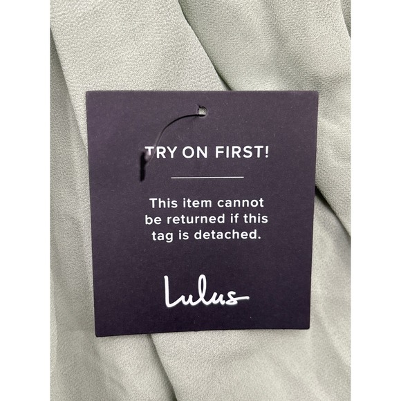 Lulus Kaylin Sage Green Pleated Lace/Empire Waist Maxi Dress Formal Evening Gown - Picture 10 of 12